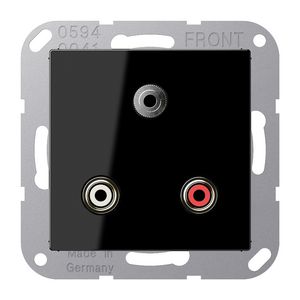 Afdekking A500 zwart voor Audio/Jack