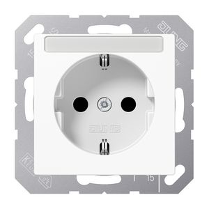 Wandcontactdoos a.wit slagv R/A tekstv&ki.veil. A500