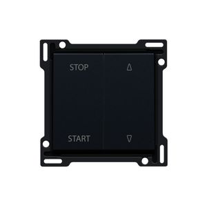 Afwerkingsset elek. gescheiden rolluikschakelaar black coat