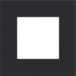 Enkelvoudige afdekplaat Pure steel black