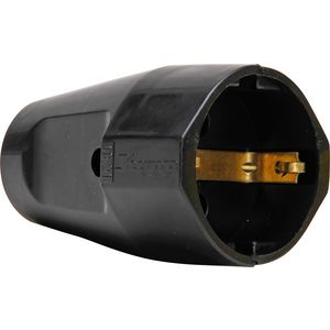 Contrastekker RA kunststof zw. VVE=10