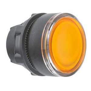 Kop drukknop Verlicht Verzonken BA9S 22mm Geel Harmony XB5