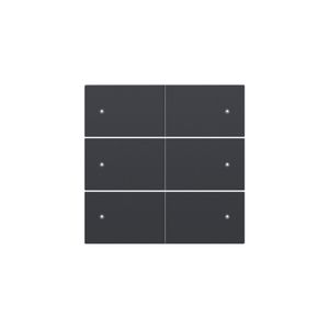 Afwerkingsset 6-voudige pot.vrij knop 24V Led anthracite