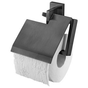 Closetrolhouder met klep grafiet EDGE