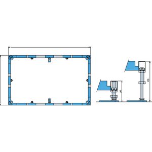 Toebehoren ViFrame v. groot douchebak keram./acryl U91412200