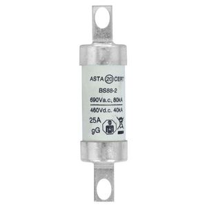 Zekering laagsp. 25A AC 660V DC 250V BS88/A2 22x82 VVE=20