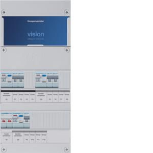 Groepenkast 5-groepenverdeler HS 3xALS 30mA 1-fase