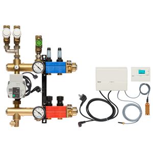 Vloerverw.verdeler 4851 3-pijps E-pomp BA. 10-145l/u 2-groeps