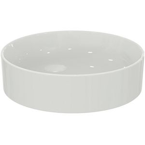 Conca opbouwwastafel rond 45cm zonder kraangat zonder overloop wit