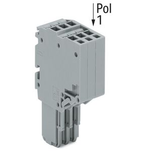 2-draads FE steker 1,5 mm² grijs 2020-206/124-000 VVE=25