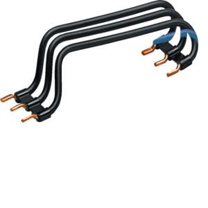Bedradingsset 4P zwart/blauw 125mm