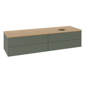 Wastafelonderkast Antao 1600x360x500mm L.Green Matt Lacquer K27051HL