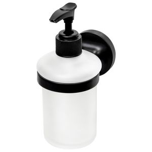 Zeepdispenser glas zwart ASPEN