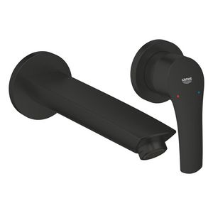 Eurosmart inbouw wastafelmengkraan M-size 2-gats afbouwset uitloop 211mm mat zwart (prof)