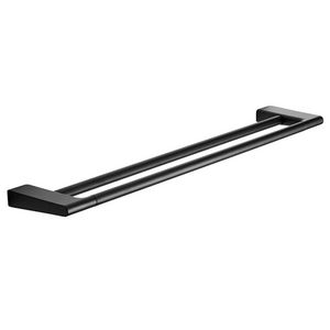 Handdoekhouder dubbel 610mm mat zwart Style