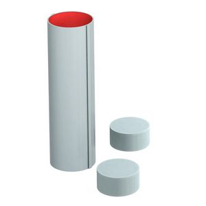 Schaal binnenzijde gecoat 81x300mm polyvinylchlorid grijs