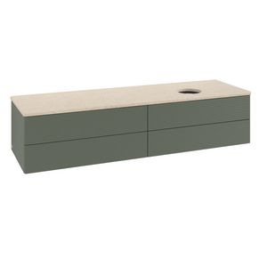 Wastafelonderkast Antao 1600x360x500mm L.Green Matt Lacquer K27113HL