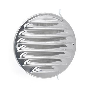 RVS schoepenrooster+bevestigingsklem Ø130mm