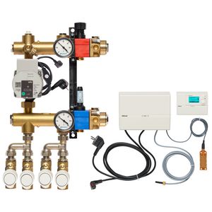 Vloerverw.verdeler 4860 4-pijps E-pomp OA. 10-145l/u 1-groeps