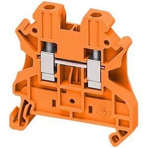 Doorvoerklem 4mm² 32A Enkel niveau Schroef Oranje VVE=50