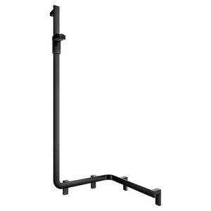 Douchegreep met douchestang links 550/531/1301mm zwart mat