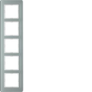 Afdekraam 5-v berker Q.7 Glas polarwit