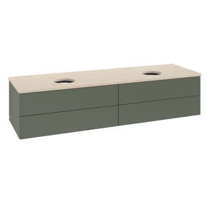 Wastafelonderkast Antao 1600x360x500mm L.Green Matt Lacquer K28013HL