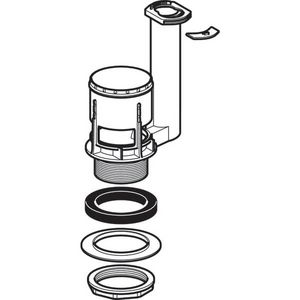 Klokhouder Rd60x1/8 schroefdraadlengte 30mm voor T
