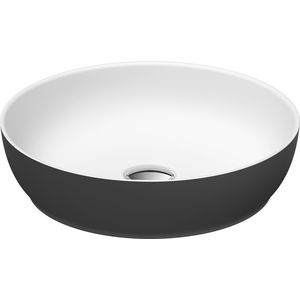 SIVIDA #266000 opzetwaskom buitenzijde donkergrijs mat binnenzijde wit mat 400mm
