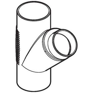 T-stuk verlopend 45° 160x110x160mm polyethyleen (PE) Silent-db20 geluidsarm