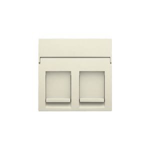 Centraalplaat data 2x RJ cream