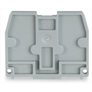 Afsluitplaat klemmen klikvoetje 2,5mm dik grijs VVE=25