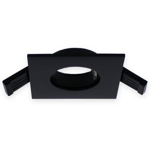 Inbouwarmatuur vierkant 1voudig 80x80mm Verona zwart