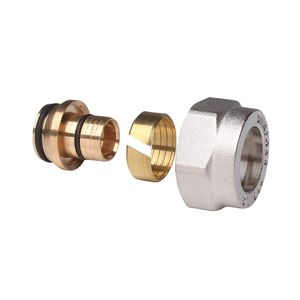 Knelfitting tbv PEX G 3/4" 18mmx2 vernikkeld VVE=10