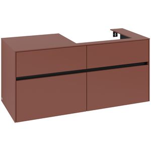 Wastafelonderkast Collaro 1200x548x500mm Wine Red C08300AH