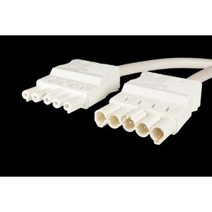 Koppelsnoer 5-polig 1,5mm² 100cm wit Eca