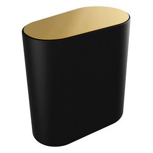 Toilet emmer geborsteld messing/zwart Style