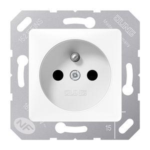 Wandcontactdoos alp.w. m.penaarde en ki.beveil.50X50