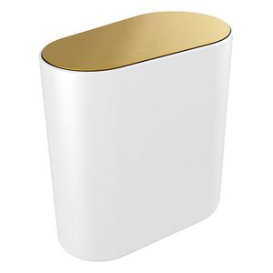 Toilet emmer geborsteld messing/wit Style