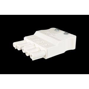 Steker vlak 5-polig 1,5mm² female wit VVE=10