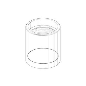 Beluchter mouw 18x20mm chr