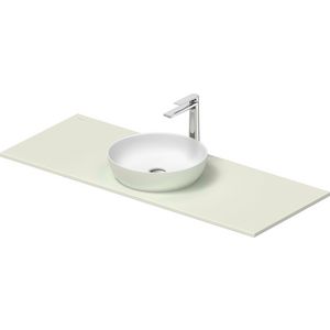 SIVIDA #268015 wastafelblad incl. opzetkom buitenzijde lichtgroen mat binnenzijde wit mat 1280mm
