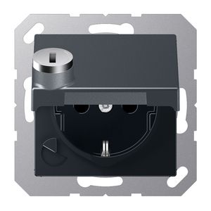 Wandcontactdoos antr.m.R/A ki.bev.klapd.&slot A500