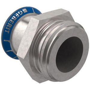 2-del. koppeling vlak MAPRESS RVS 18x wartel 3/4"