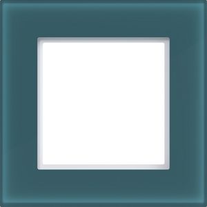 LED-afdekraam 1-voudig, A.8, azure glass, matglas