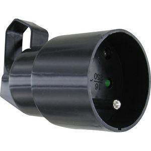 Contrastekker PA SH kunststof uittrekoog zij-invoer zw VVE=5