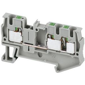 Doorvoerklem 4mm² 32A Enkel niveau Push-in Grijs VVE=50