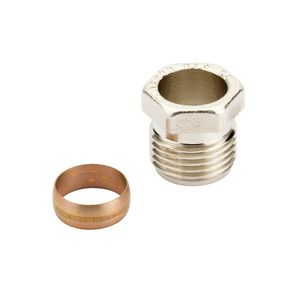 Knelfitting tbv FE/CU G 1/2" A 16mm vernikkeld VVE=10
