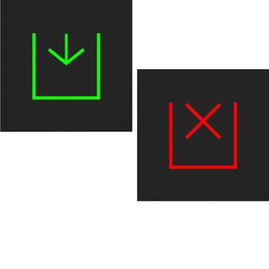 Tweekleurige folie LED-signaalinzetstuk wacht/enter-symb. A.