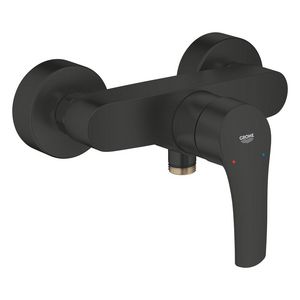 Eurosmart douchemengkraan 1-hendel mat zwart hoh 150mm incl. s-koppelingen (prof)